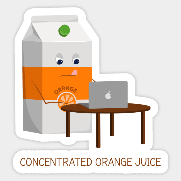 Concentrated Orange Juice Sticker by itsaulart